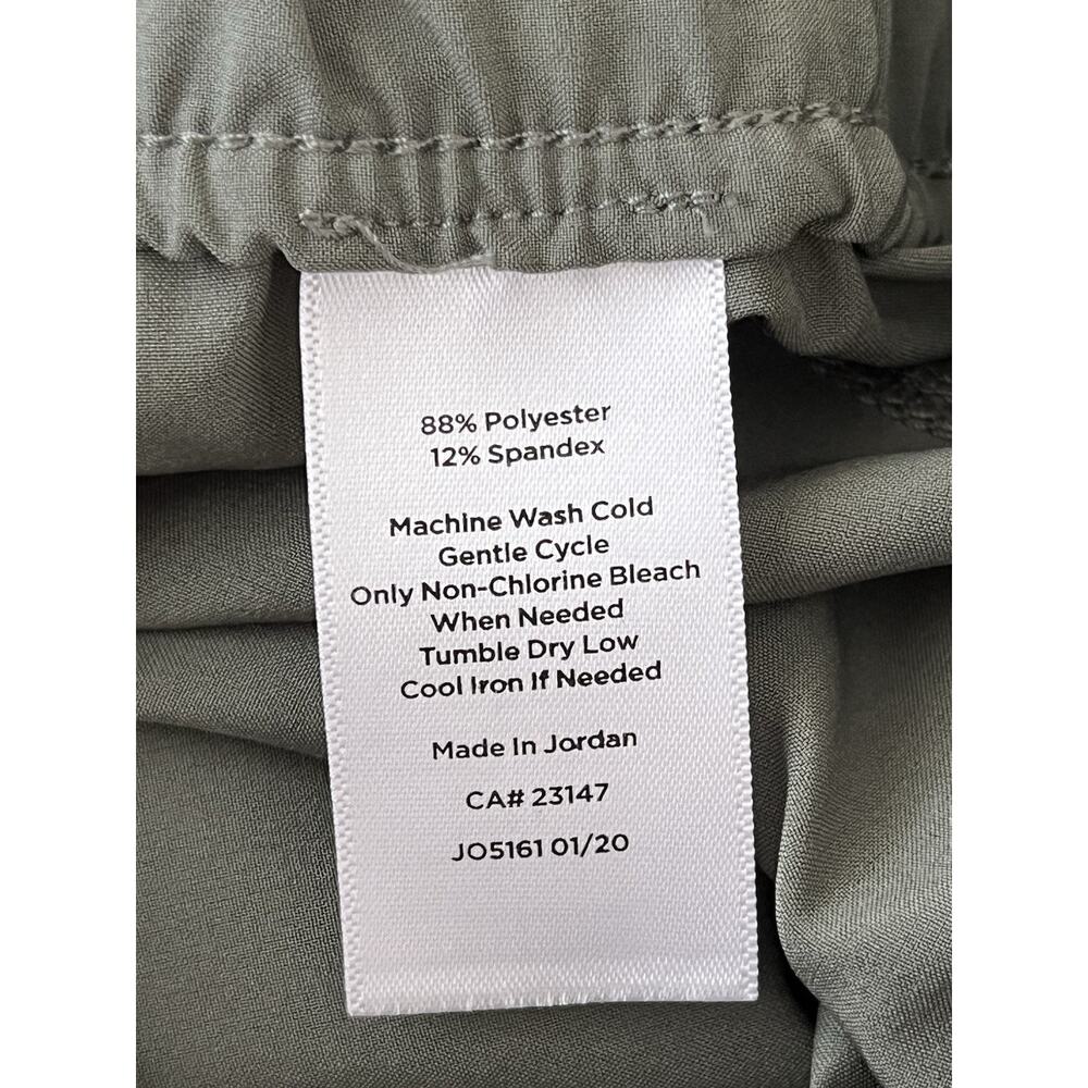 T By Talbots Pants Size 2X Wide Crop Leg Stretch High Rise Green Casual Coastal - Picture 8 of 13